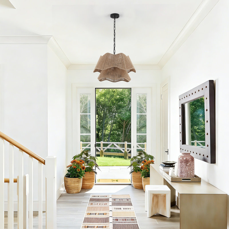 5-Light Hand-Woven Hemp Rope Chandelier