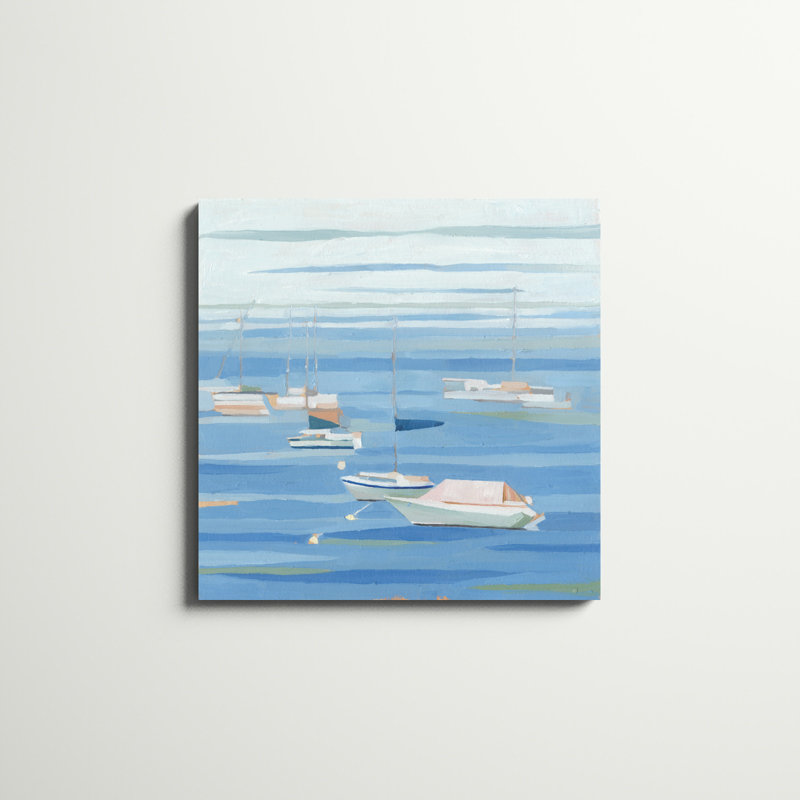 «Summer Regatta I», peinture sur toile tendue, H 30 po x l 30 po
