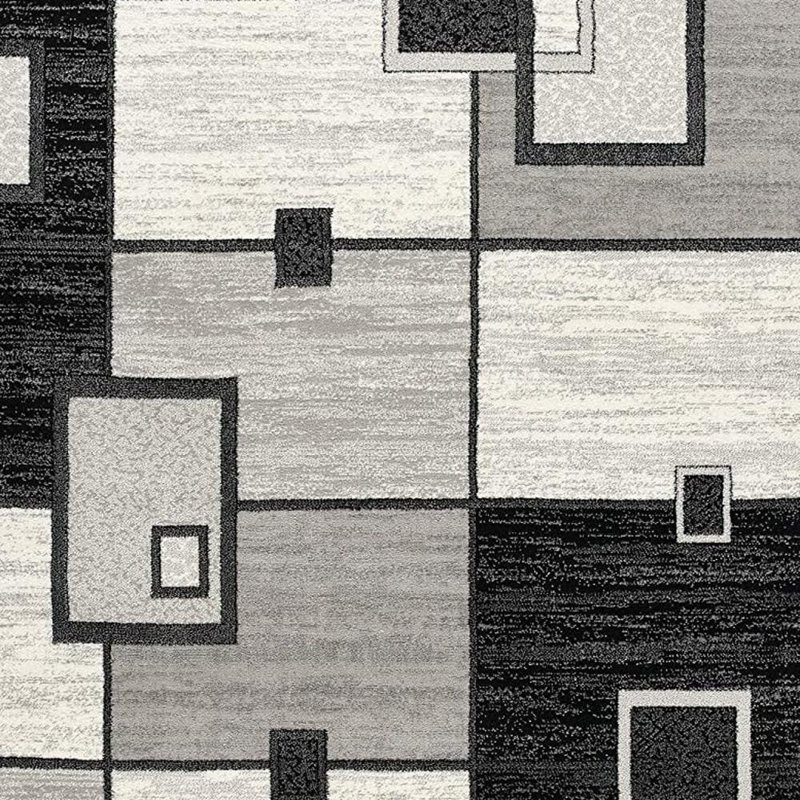 Tapis gris à motif abstrait Dillup-Jones, Rectangulaire 3 pi x 5 pi