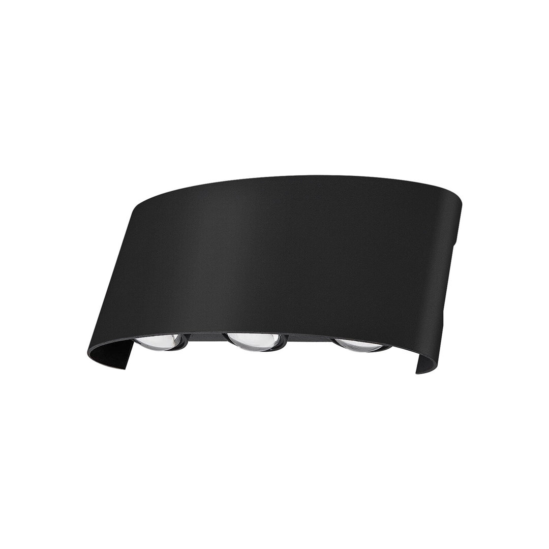 Black 17cm H Integrated LED Outdoor Flush Mount