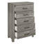 Commode rustique à finition grise avec tiroirs de rangement-1567751865