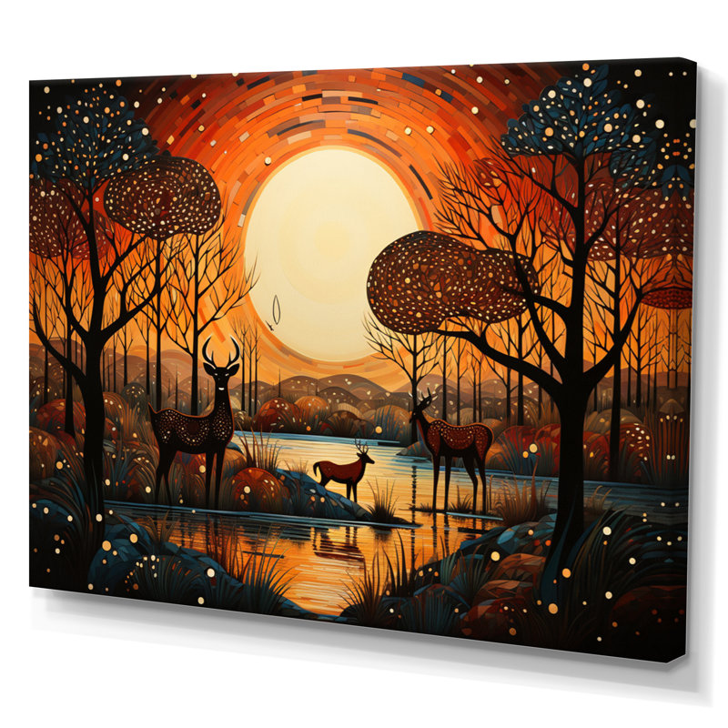 African Savannah Serenade Ix sur toile, H 16 po x l 32 po x P 1 po, Toile tendue