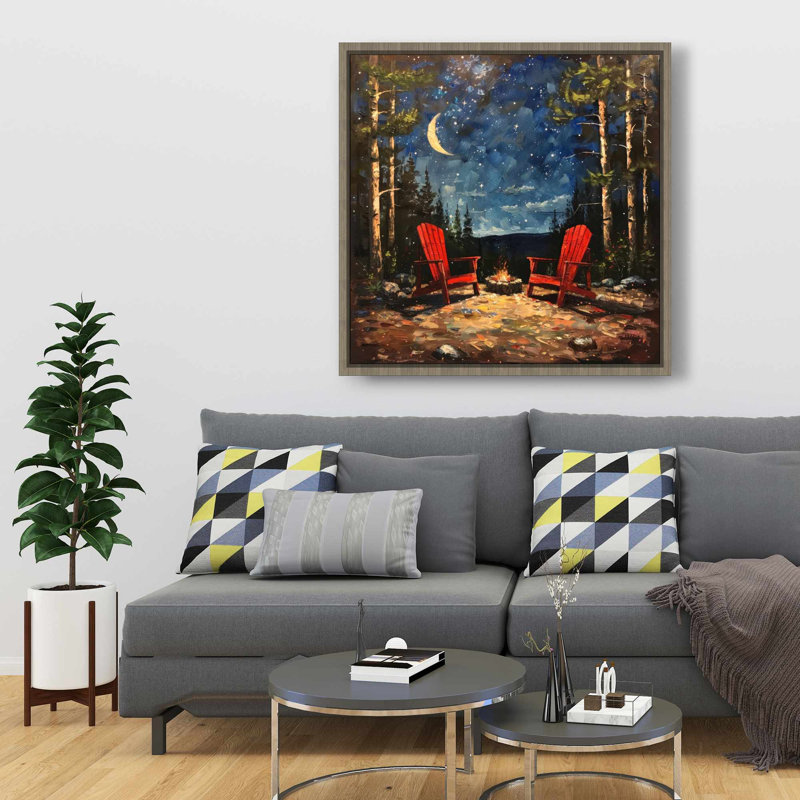 Repose - Orange Framed Canvas Art for Home Decor