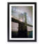 Lights of Brooklyn Bridge in Abstract - Picture Frame Graphic Art Print-55772366-55772369