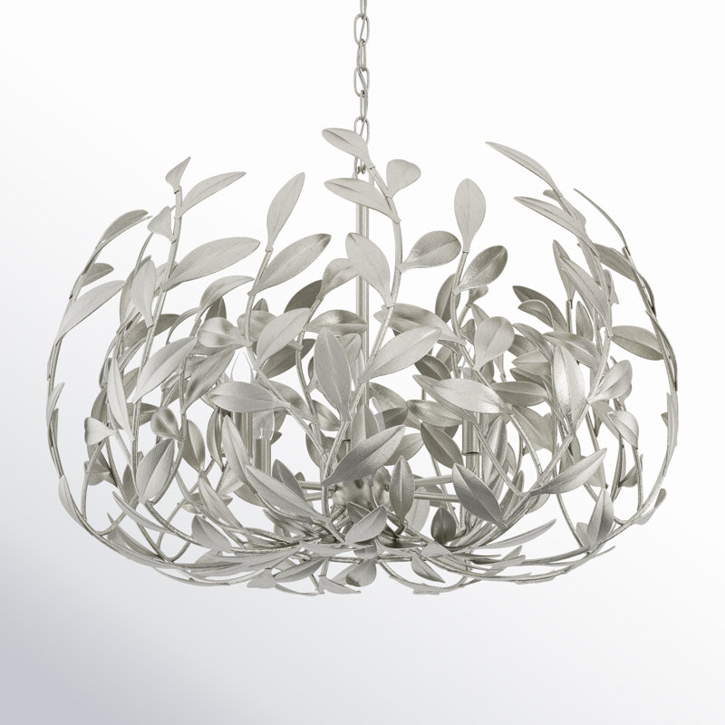 Conde 6 - Light Dimmable Globe Chandelier, Antique Silver