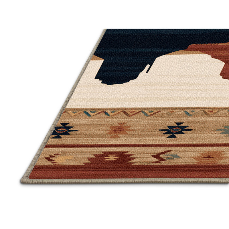  Tapis lavable Mesa and Butte Southwestern, Tapis de couloir 2 pi x 4 pi