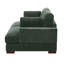 Grand méridienne, velours côtelé foncé, 2 places, deux coussins décoratifs, largeur 114 cm, poids 82 kg, montage facile - assise en velours côtelé avec espace, installation simple