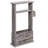 Narrow Side Table, Slim End Sofa Table In Vintage Grey Wood With Storage Shelf, Magazine And Remote Holder