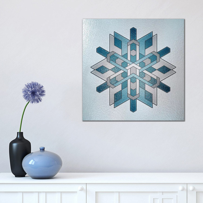 Structural Snowflake by 5by5collective - Wrapped Canvas Print, 45.72 cm H x 45.72 cm W x 1.91 cm D