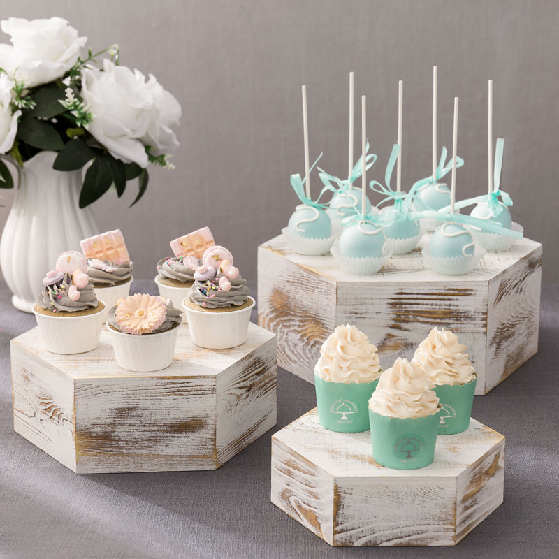 Trumbo 3-Piece Cupcake & Cake Pop Stand Set