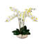 23 po Arrangement artificiel orchidée phalaenopsis en pot de céramique blanche (Real Touch)