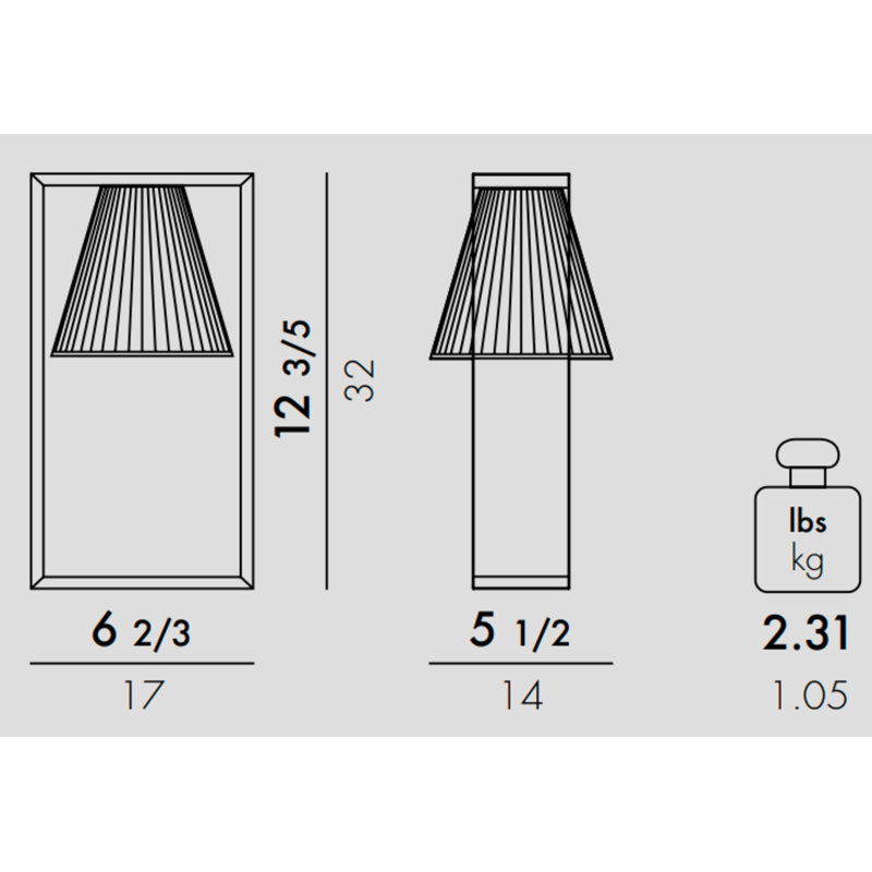 Light-Air Table Lamp, Light Blue