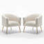 Fauteuil demi-tonneau l 28 po Hisakazu-429302875