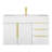 Milana Floating Bathroom Vanity With Reinforced Acrylic Sink In Gloss White And Right Side Drawers-1166776755