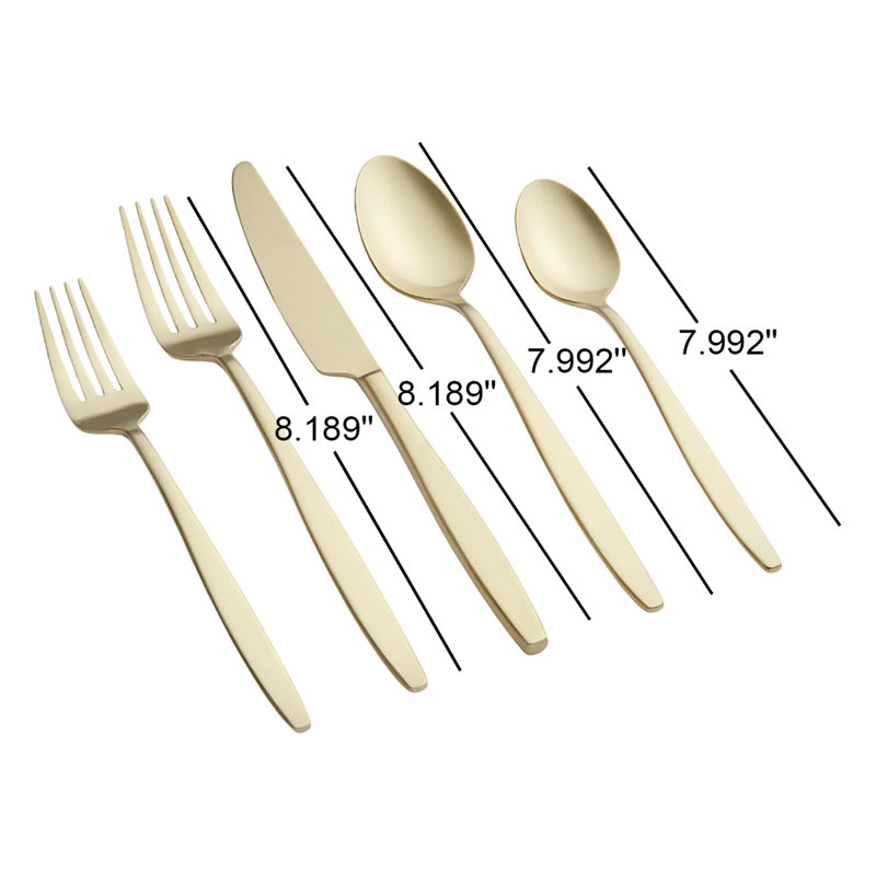 20-Piece Flatware Set, Service For 4, Champagne