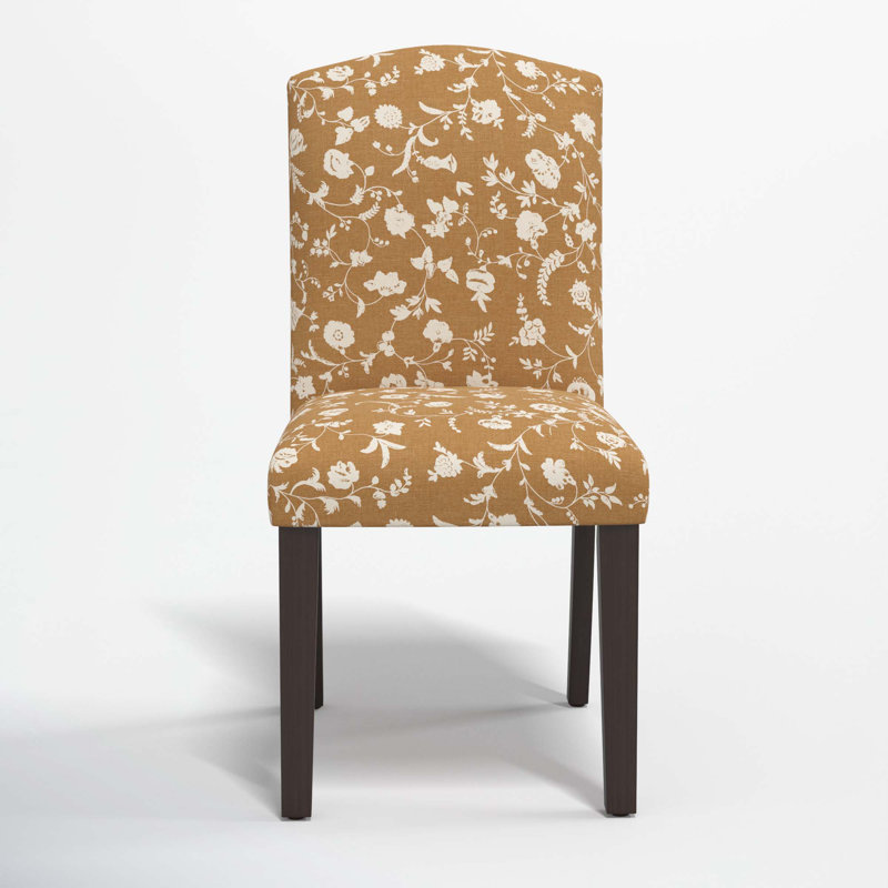 Estrela 20'' H Cotton Upholstered Pine Dining Chair, Robina Floral Ochre