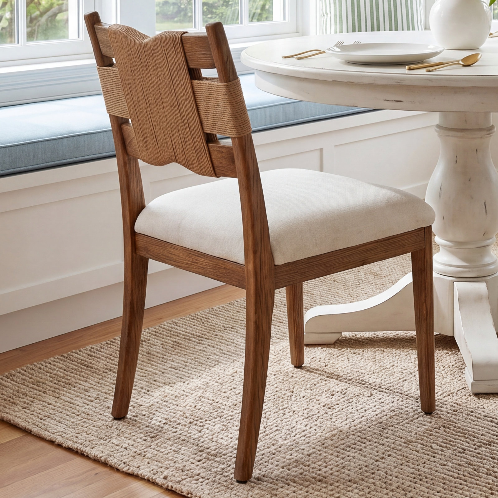 Tova Dining Chair, Light Buff/Natural