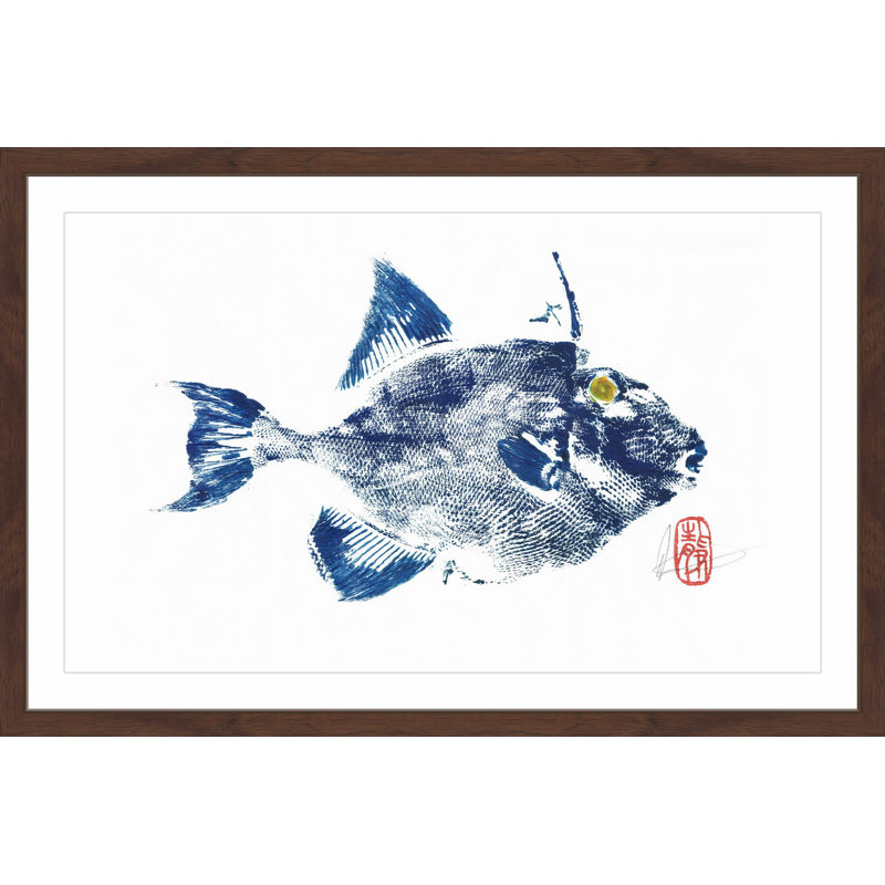 « blue is me », reproduction d’art encadrée, H 12 po x l 18 po x P 1,5 po