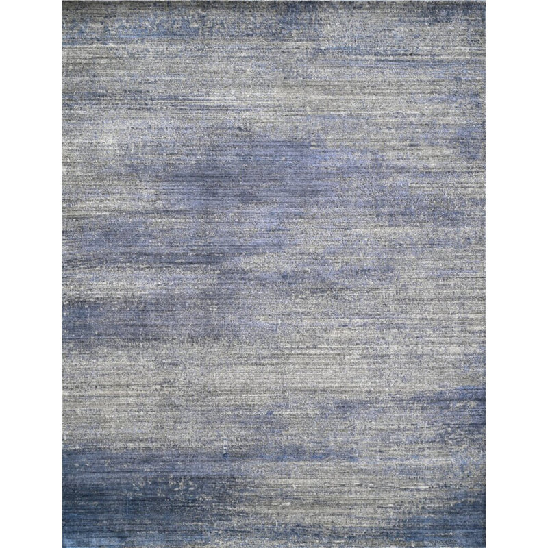 Contemporary One-of-a-Kind Rectangle 6'2" X 9'2" Hand Knotted Area Rug