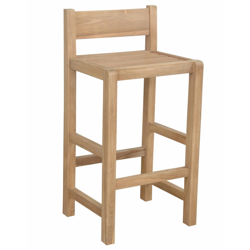 Sedona Outdoor Teak Bar Stool, (No Cushion)