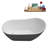 55" Streamline Soaking Freestanding Tub and Tray With Internal Drain-112235519