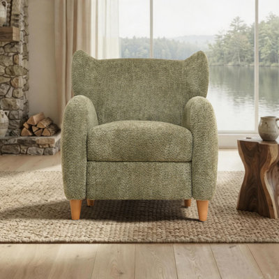 Fauteuil inclinable inclinable réglable, fauteuil d'appoint en tissu doux pour la réception dans le hall, la chambre à coucher et le bureau à domicile