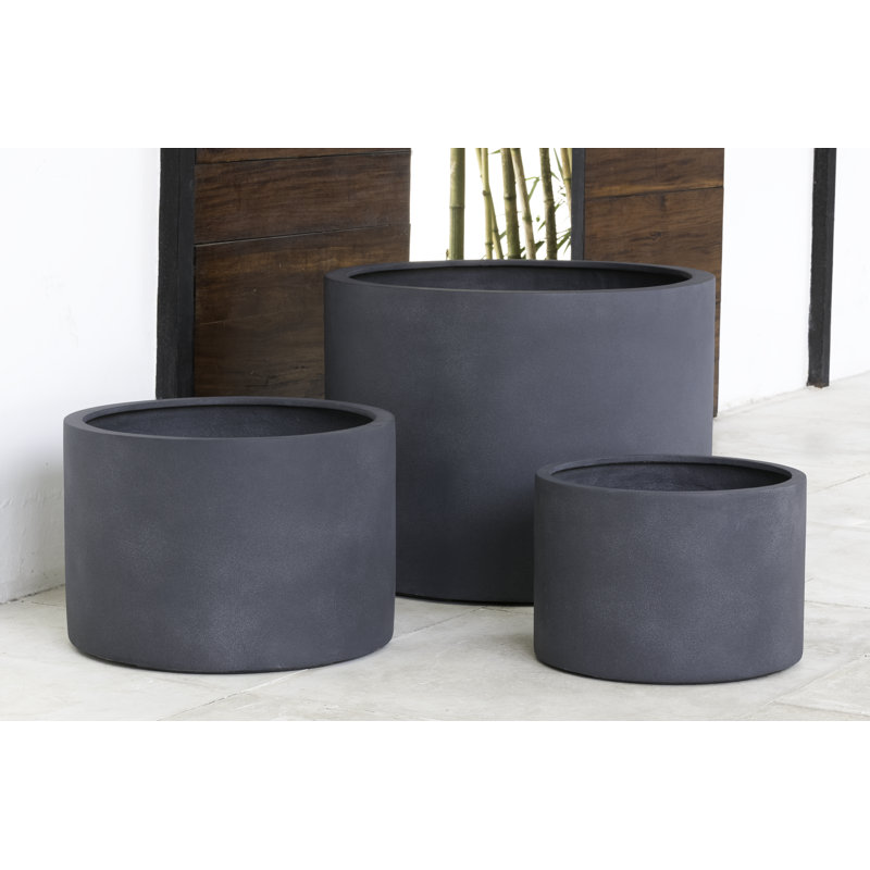 Kent Pot Planter, 24" H x 31.5" W x 31.5" D, Lead Lite