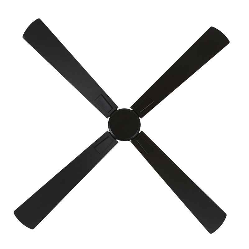 Climate 52in 4-Blades Indoor Ceiling Fan with Remote Control, Black