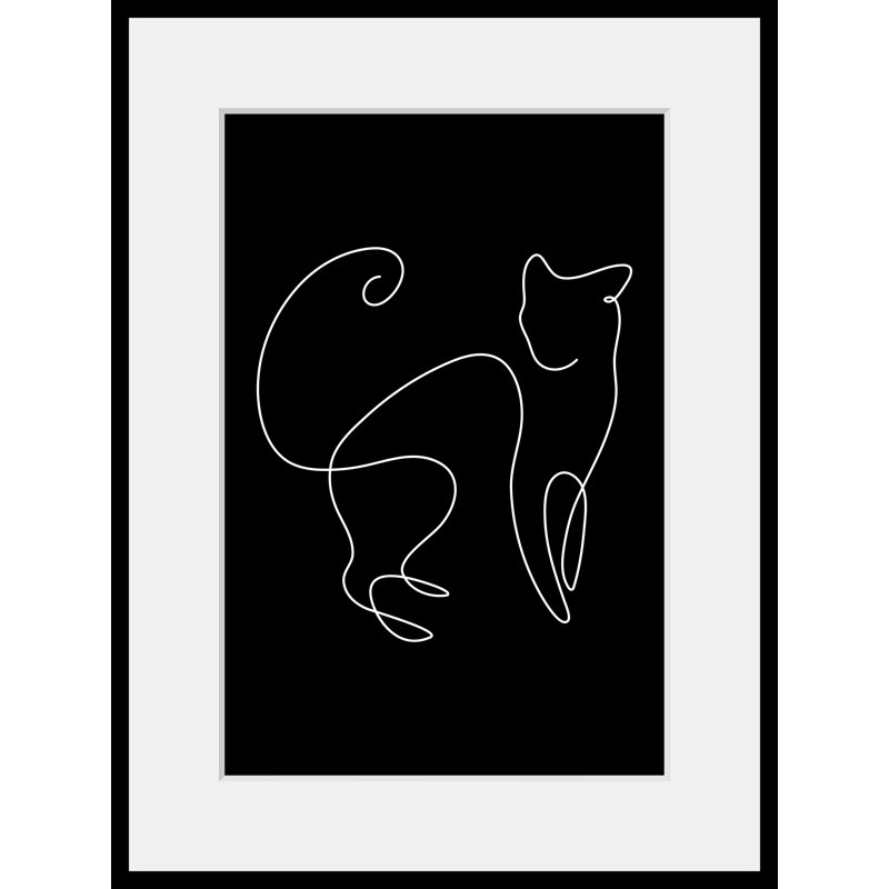 Katze - Single Picture Frame Print, 60 cm H x 50 cm W
