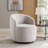 Velvet Fabric Swivel Accent Armchair Barrel Chair With Black Powder Coating Metal Ring,Gray-258062041