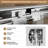 54" W X 72" H Double Sliding Shower Door With 1/4" (6Mm) , Aluminum Frame, Dual Stainless Handles, Adjustable Width, Enhanced , Reversible Setup For Bathroom H, Glass-120323143