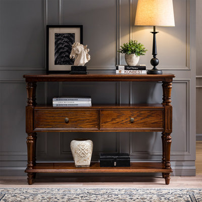 Solid Wood Top Console Table