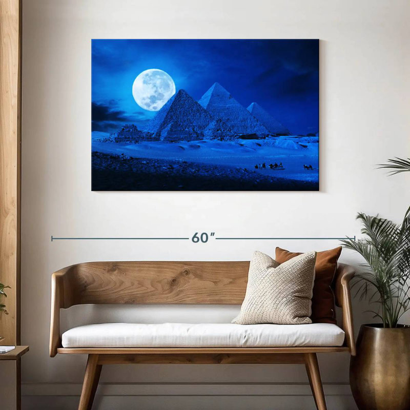 Adella Full Moon Over The Pyramids, 30" H x 45" W