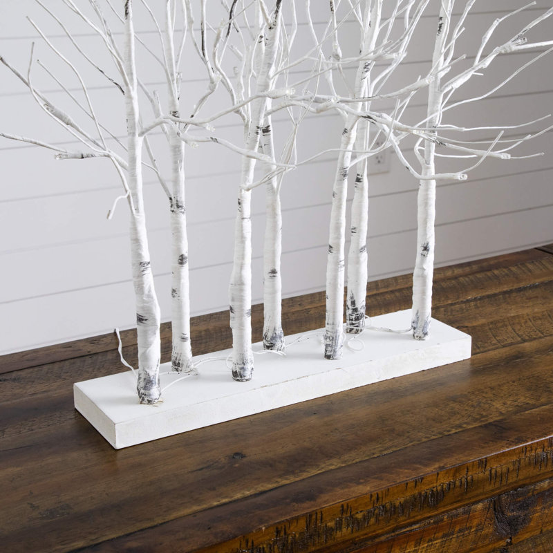 2' Pre-Lit White Birch Centerpiece Tree
