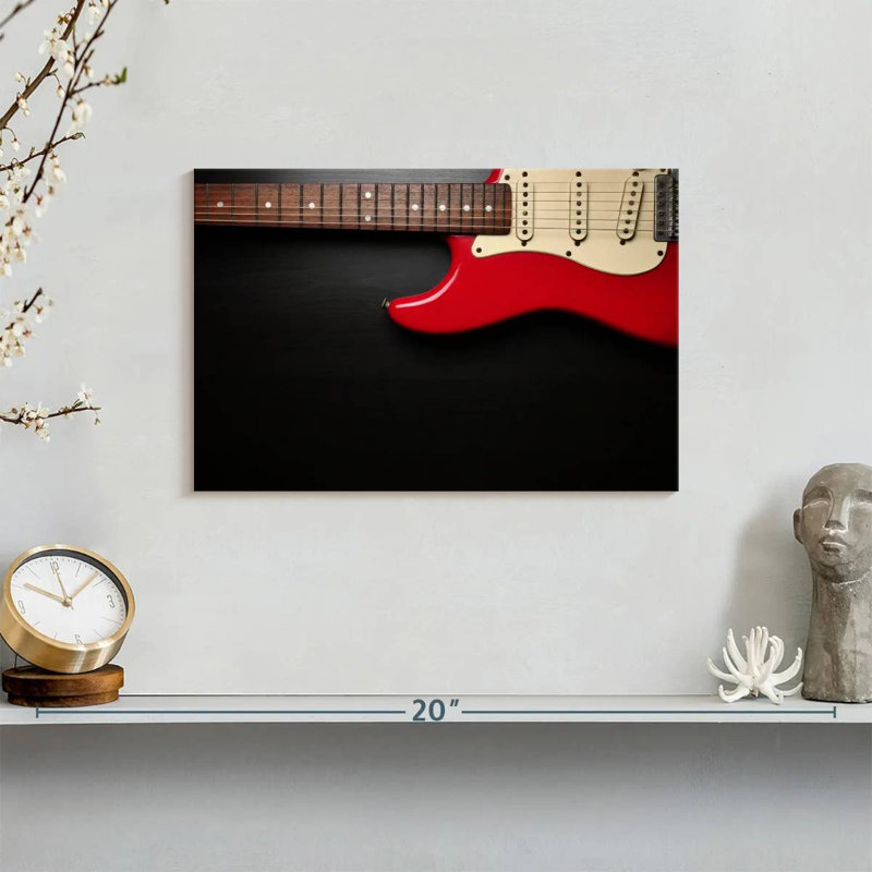 Guitare électrique Abarca Classic Red, H 8 po x l 12 po
