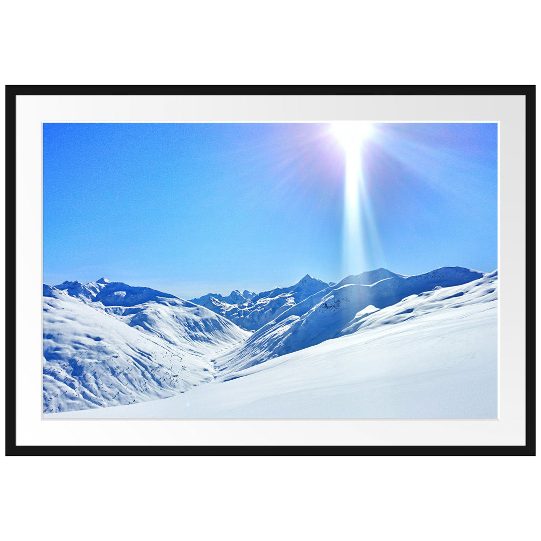 Gerahmtes Poster Schnee Berge