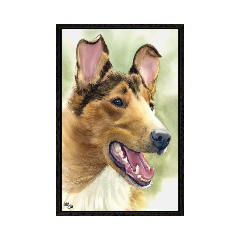 Woof To Watch Smooth Coat Collie by Judith Stein - Gallery-Wrapped Canvas Giclée on Canvas, 66.04 cm H x 45.72 cm W