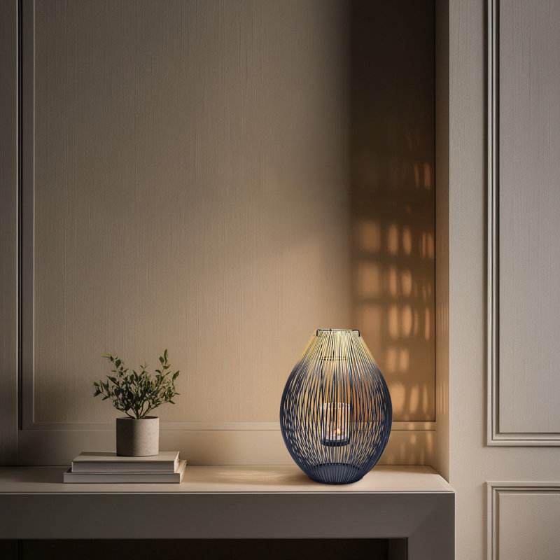 Lanterne décorative en forme de bougie en bambou avec bougeoir en verre pour table, décoration intérieure et décorations de Noël