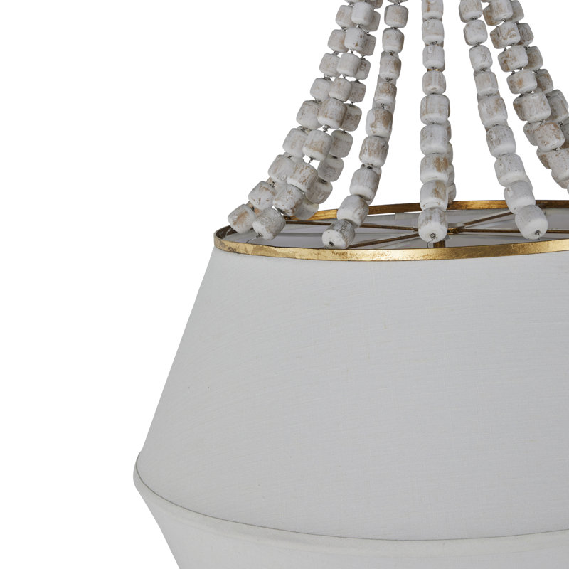 Luminaire suspendu en forme de dôme à 1 lumière avec détails en bois Soma