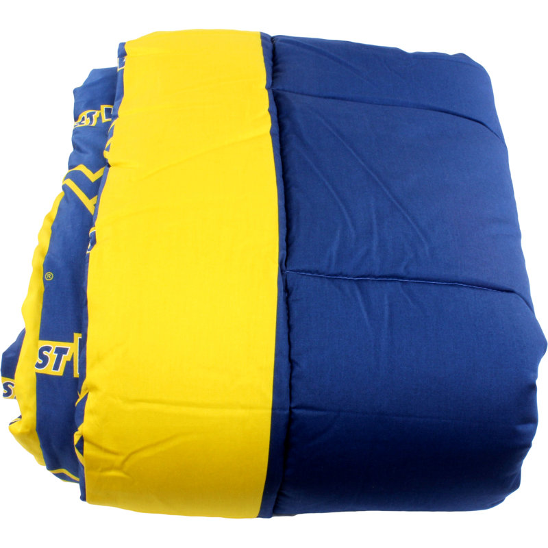 NCAA Sateen Comforter, Twin Comforter + 1 Standard Sham, West Virginia