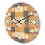 Horloge murale en bois à motif géométrique VI-63893232