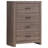 Oak 5-Piece Slatted Headboard Panel Bedroom Set