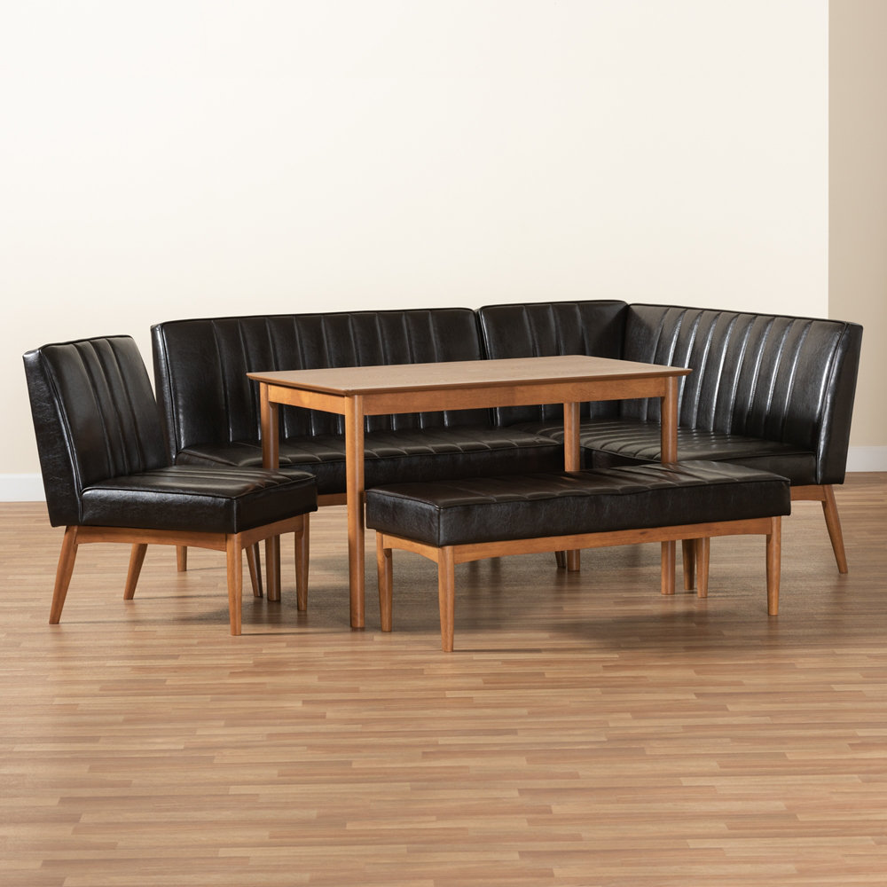 Leather nook dining discount set