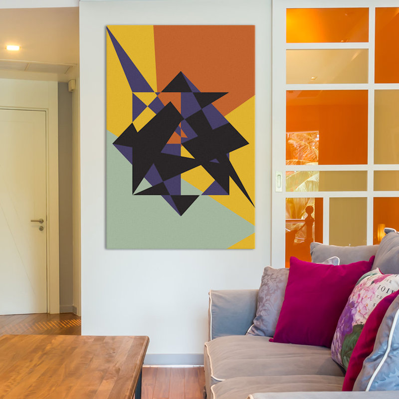 « dur », impression sur toile tendue, H 12 po x l 8 po x P 0,75 po, Pas de tapis, Toile tendue