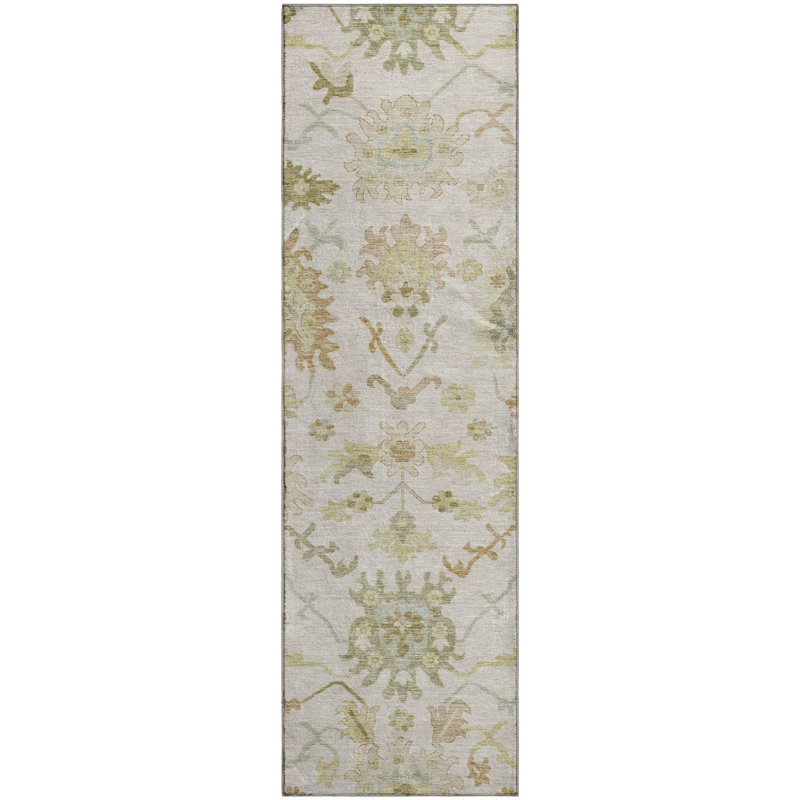 Premium Machine Washable Gurubaksh AMF1150 Global Rug, Tapis de couloir 2 pi 3 po x 7 pi 6 po