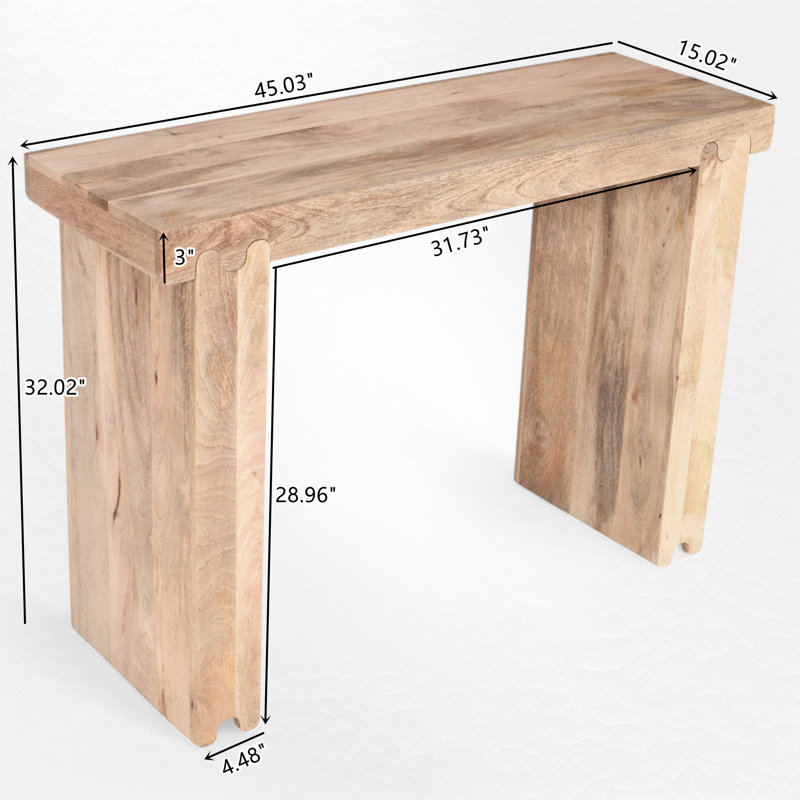 Console 45,03 po, Naturel
