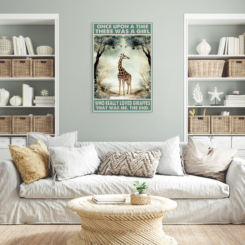«Egmont Who Really Lived Giraffes», reproduction d'art graphique sur toile tendue, H 14 po x l 11 po x P 1,25 po