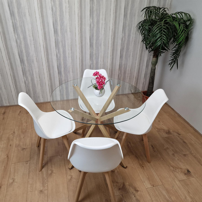 Periheli 4 - Person Dining Set, White 