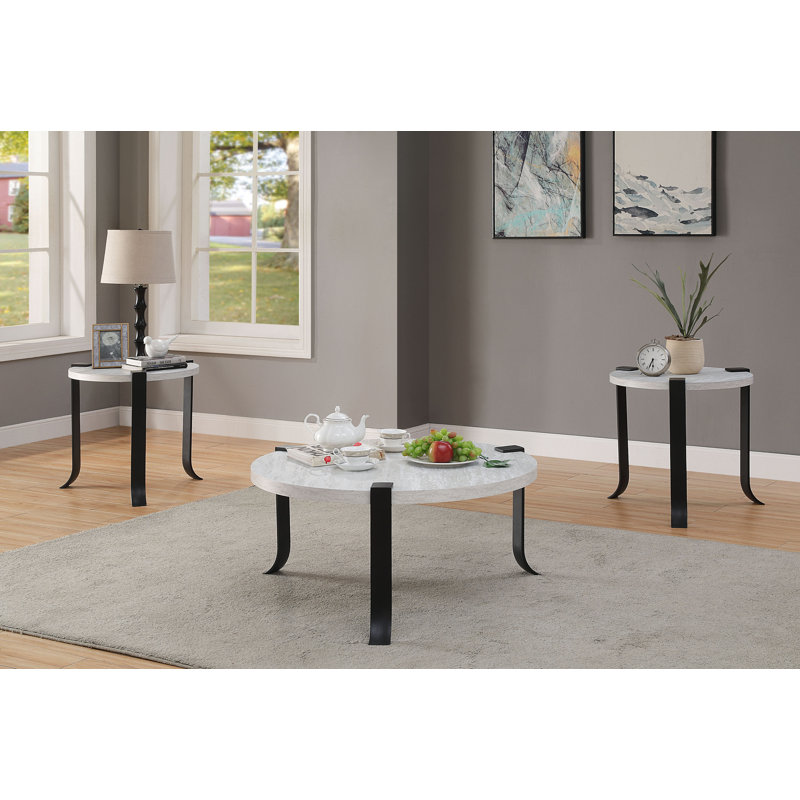 Dovan 3-Piece Coffee Table Set, White