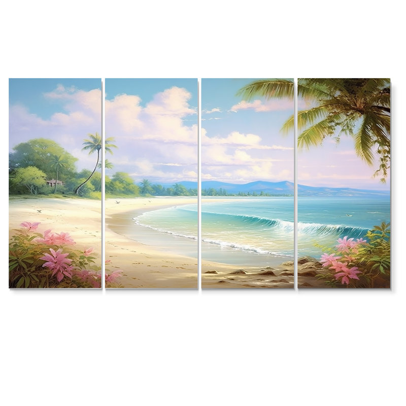 Rourke - Ocean Wall Art Decor Set 4 Piece, 28" H x 48" W